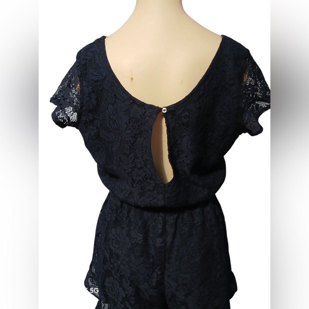 Abercrombie & Fitch Navy Lace Jumpsuit - Picture 6 of 10